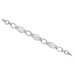 Portuguese Art Deco moonstone and diamond bracelet