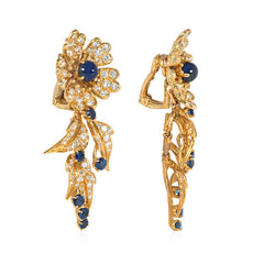 Boucheron day-to-night sapphire and diamond earrings