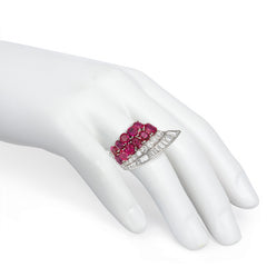 Marc, Paris Art Deco ruby and diamond ring