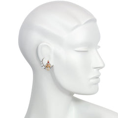 Rubel Retro gemset man on the moon earrings