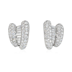 Köchert Retro diamond hoop earrings.