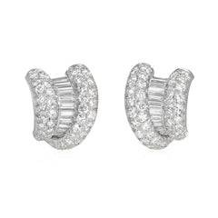 Köchert Retro diamond hoop earrings.
