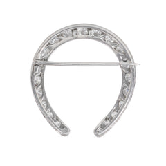 Marcus & Co. Edwardian diamond horseshoe brooch