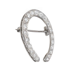 Marcus & Co. Edwardian diamond horseshoe brooch