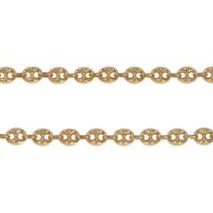 Italian gold anchor link necklace