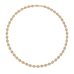 Italian gold anchor link necklace