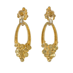 Péry & Fils day-to-night doorknocker earrings with chrysoprase and coral
