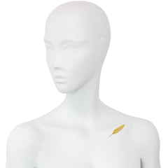 Mid-century French gold feather brooch