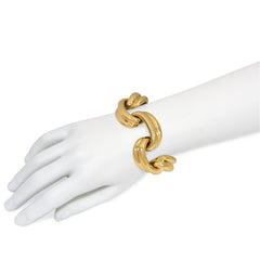 Estate gold tubular link bracelet