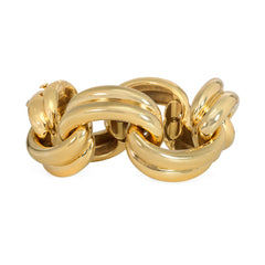 Estate gold tubular link bracelet
