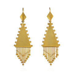 Victorian gold fringe earrings