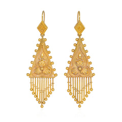 Victorian gold fringe earrings