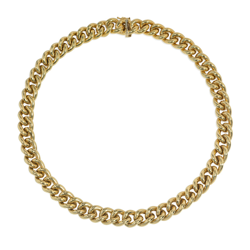 Italian 1970s gold curblink necklace
