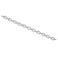 Art Deco diamond oval link bracelet