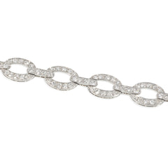 Art Deco diamond oval link bracelet