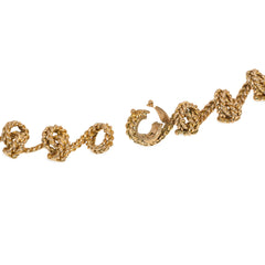 Baratte French mid-century knotted gold necklace