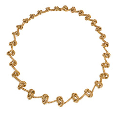Baratte French mid-century knotted gold necklace