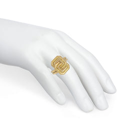 Chaumet, Paris 1970s gold interlocking bypass ring