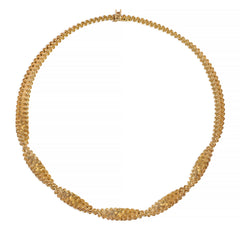 Cartier mid-century twisted gold necklace