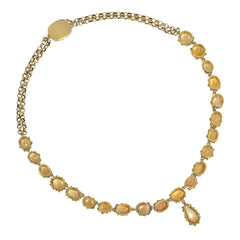 Georgian topaz and gold rivière necklace