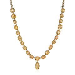 Georgian topaz and gold rivière necklace