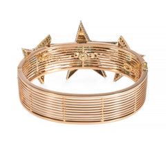 Victorian emerald, diamond, and gold star bracelet