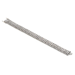 René Boivin Art Moderne platinum and diamond bracelet, France