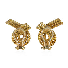 Tiffany & Co. estate knot earrings, in 18k gold