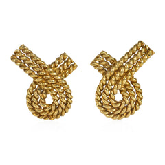 Tiffany & Co. estate knot earrings, in 18k gold