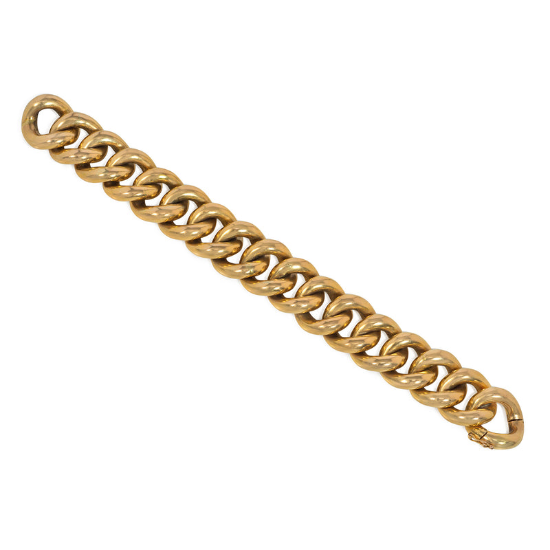 Retro gold curblink bracelet