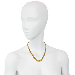 Antique French reversible gold curblink necklace