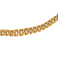 Antique French reversible gold curblink necklace