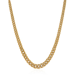 Antique French reversible gold curblink necklace