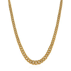 Antique French reversible gold curblink necklace