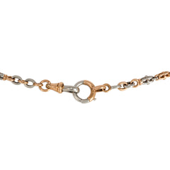 Antique French two-color gold and platinum chain