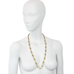 Antique French gold longue chaine necklace