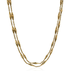 Antique French gold longue chaine necklace