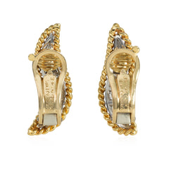 Van Cleef & Arpels gold and diamond Haricot earrings