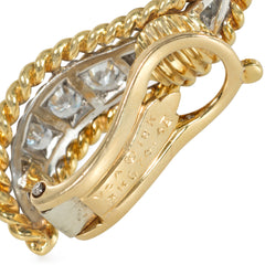 Van Cleef & Arpels gold and diamond Haricot earrings