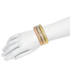 Italian three-color gold bracelet set