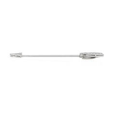 French Art Deco arrow jabot in platinum and diamond