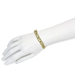 Woven gold chaîne d'ancre link toggle bracelet