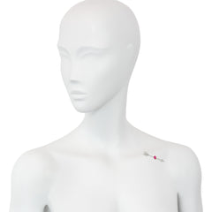 French Art Deco ruby and diamond Cupid's arrow pin