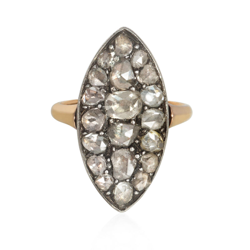 Georgian rose-cut diamond plaque ring