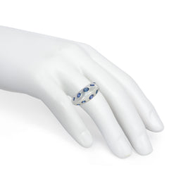 Art Deco industrial sapphire and gold ring