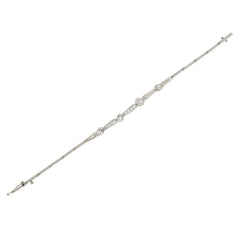 Mid-century tapering diamond line bracelet