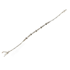 Mid-century tapering diamond line bracelet