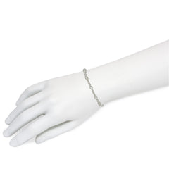 Mid-century tapering diamond line bracelet