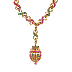 Antique gem-set giardinetto necklace
