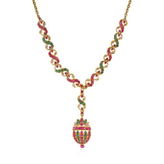Antique gem-set giardinetto necklace